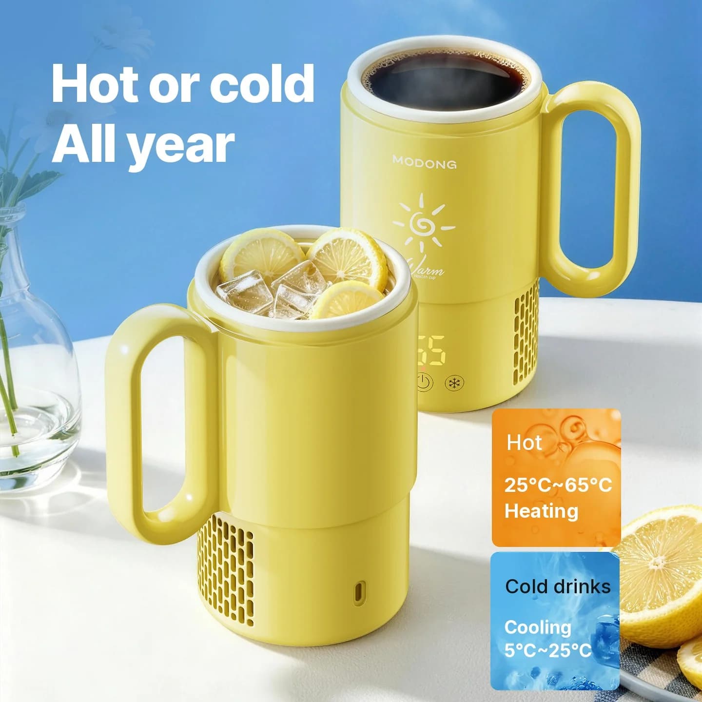 Mini Taza Enfriadora y Calentadora 450mL 36W Control Táctil