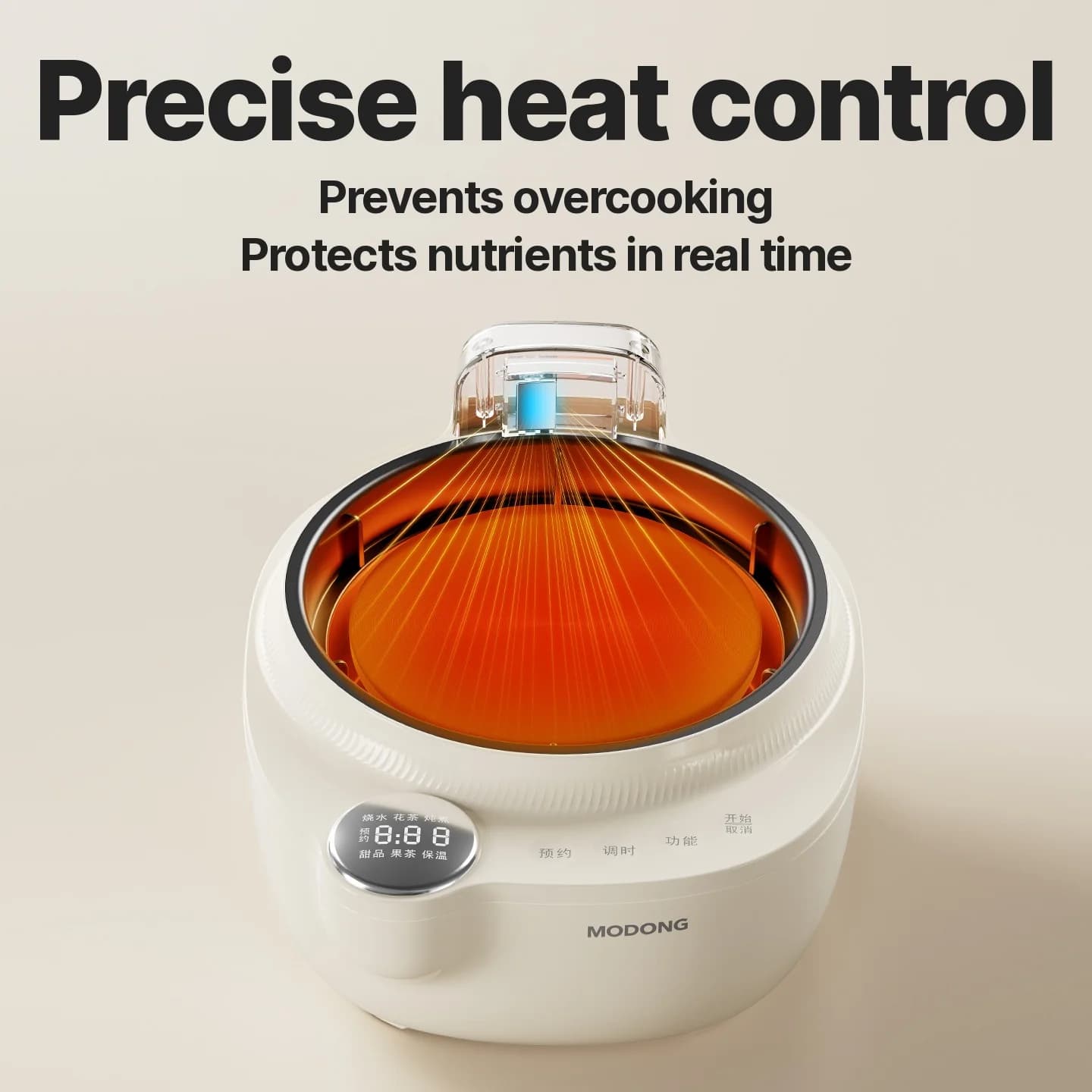 Olla de vidrio eléctrica para salud con control de temperatura y vaporera de té