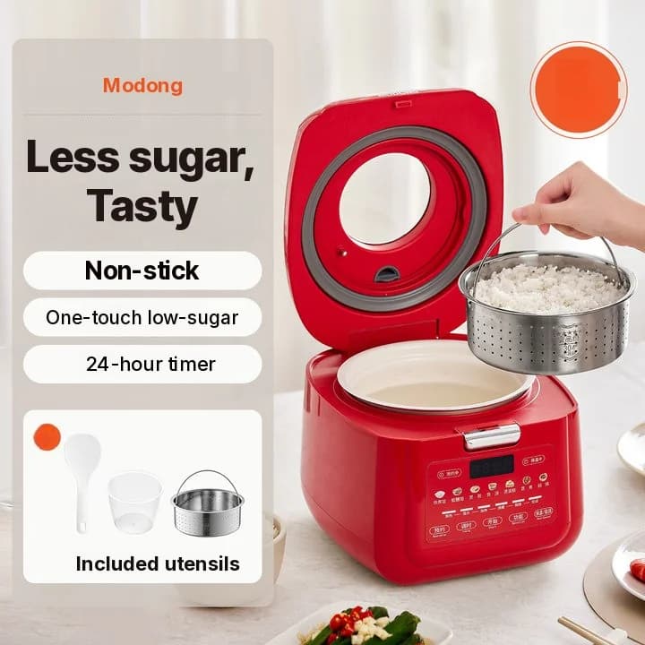Arrocera inteligente 3L con olla interior esmaltada cerámica y temporizador