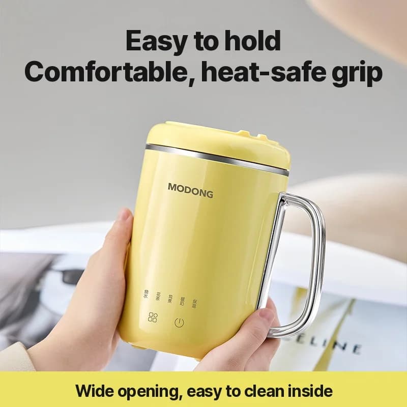 Vaso eléctrico para guisos portátil 450ml 220V con filtro y cuchara