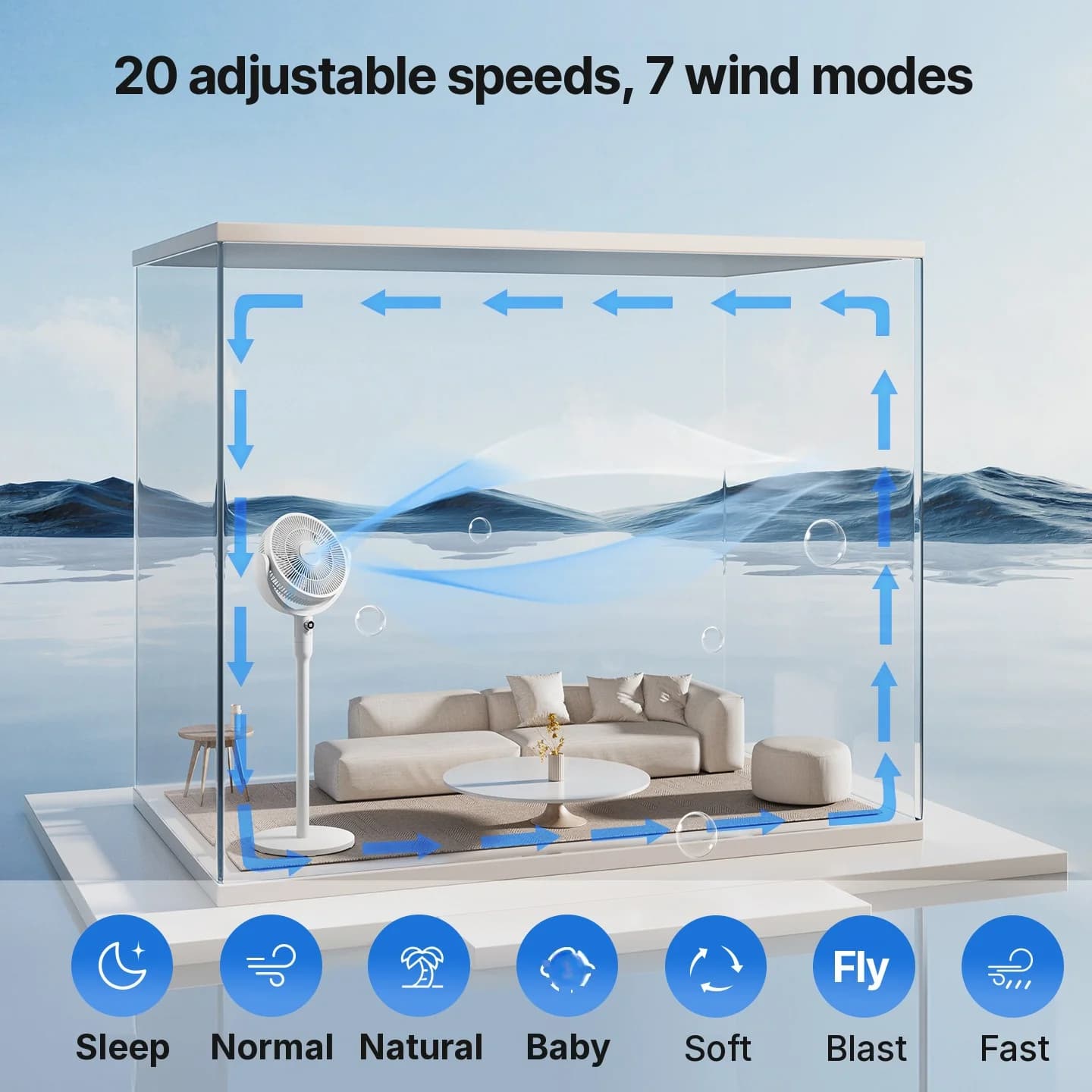 Ventilador de Mesa Inteligente con Control por Voz y Oscilación