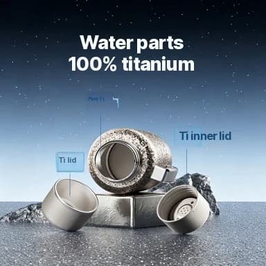 Taza Térmica Eléctrica Portátil de Titanio, 1L, Doble Potencia, Mantenimiento de Calor