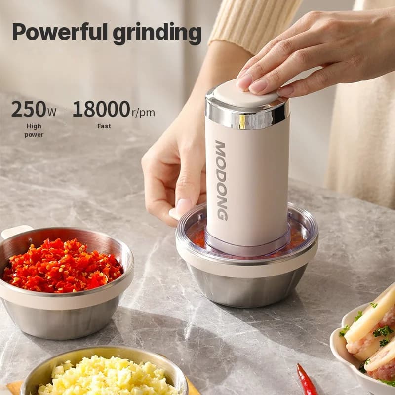 Picadora eléctrica de carne para hogar, acero inoxidable de 2 velocidades