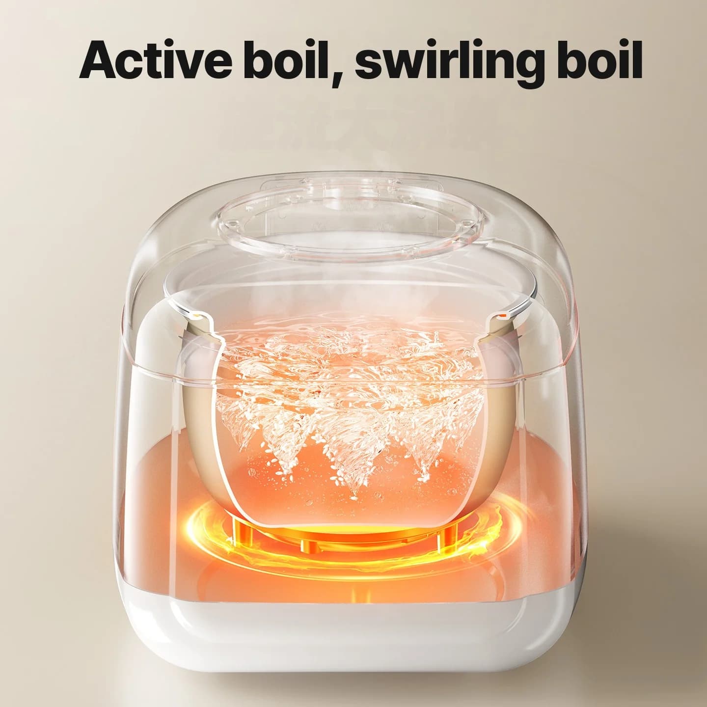 Olla arrocera inteligente de 3L con olla interior esmaltada cerámica y temporizador