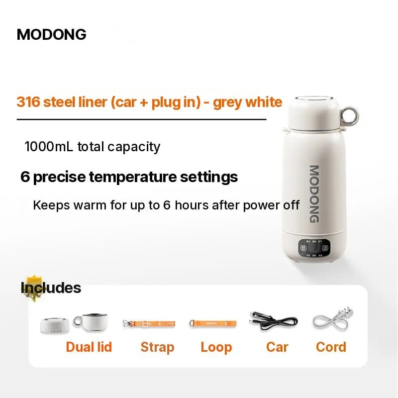 Hervidor eléctrico portátil de viaje 1L de acero inoxidable 304 o 316