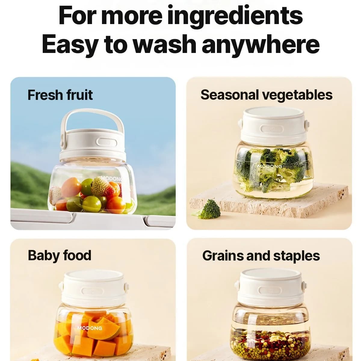 Lavadora portátil de alimentos para frutas y verduras, 4W