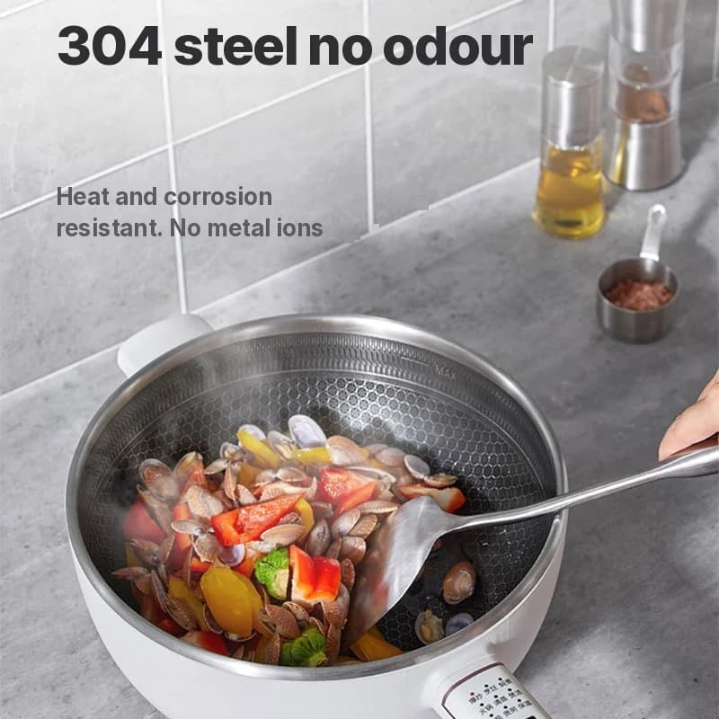 Olla eléctrica de acero inoxidable 6L con control táctil 220V