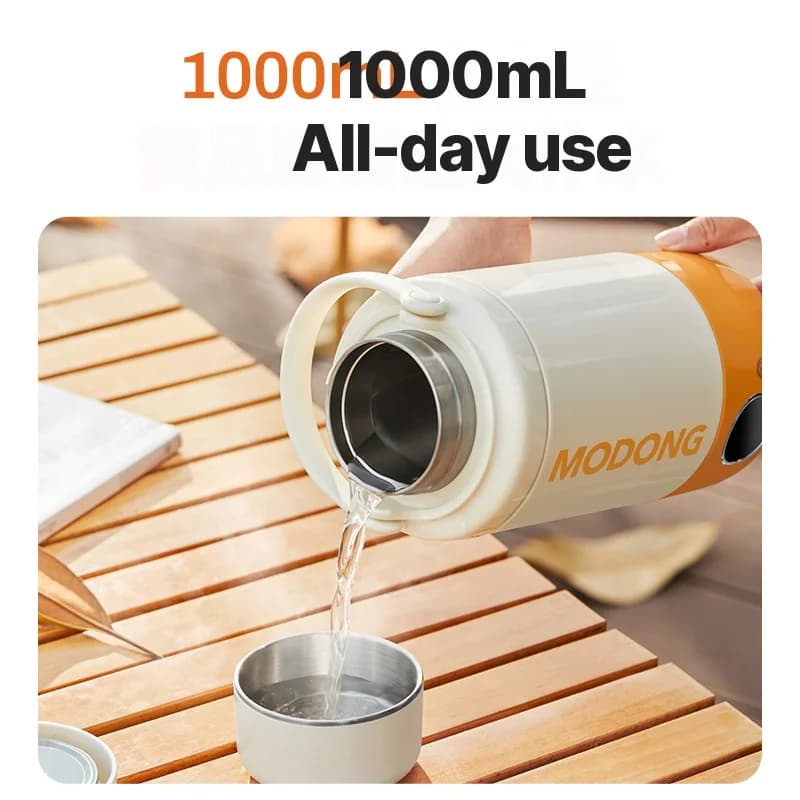 Taza Eléctrica Portátil para Calentar Agua 1L 110V-240V