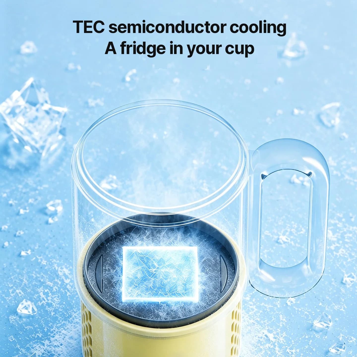 Vaso portátil de calentamiento y enfriamiento 450mL 36W control táctil