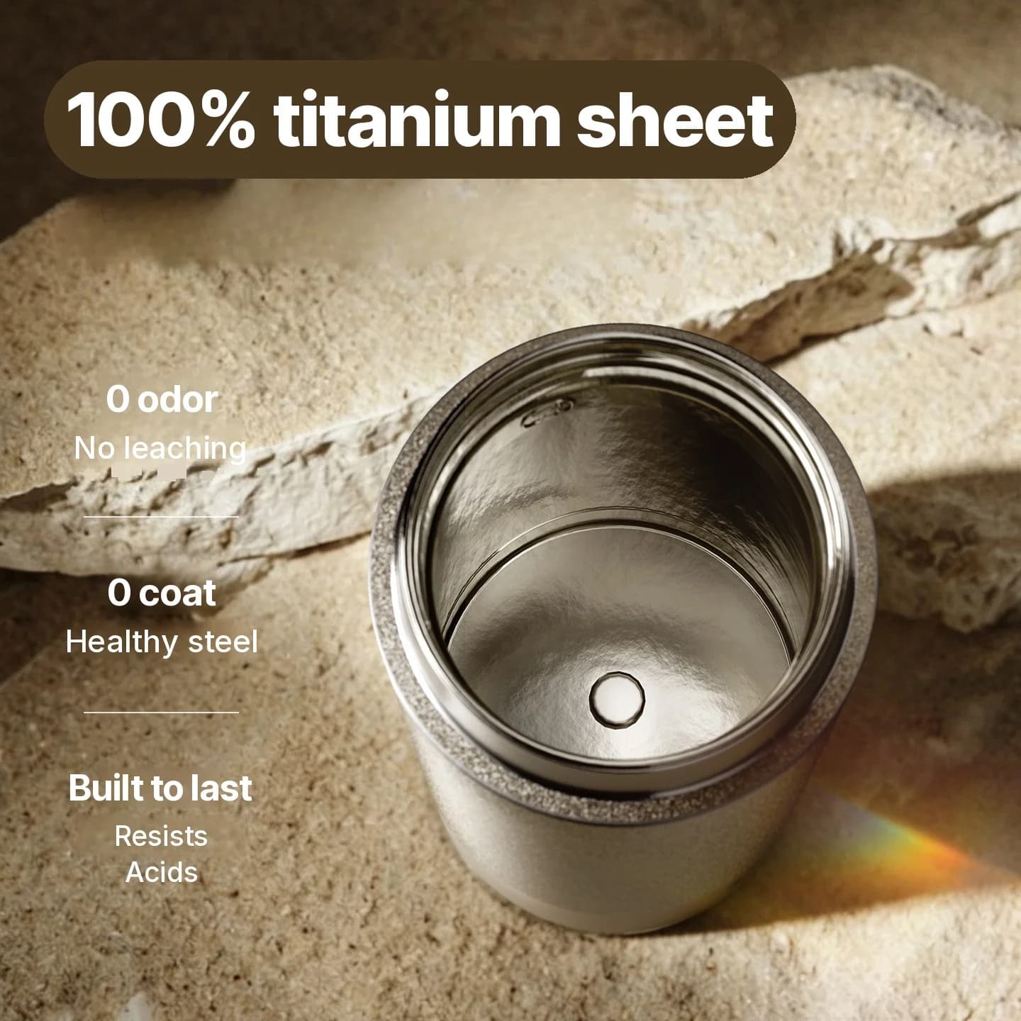 Taza térmica eléctrica de titanio 350ml con control de temperatura