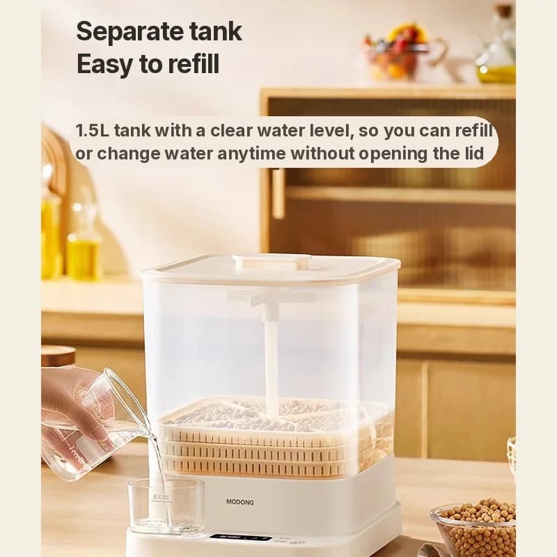 Germinador eléctrico para hogar 1,5 L 20 W 3 capas
