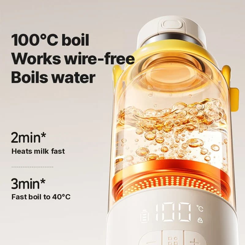 Vaso portátil eléctrico para calentar agua con temperatura constante