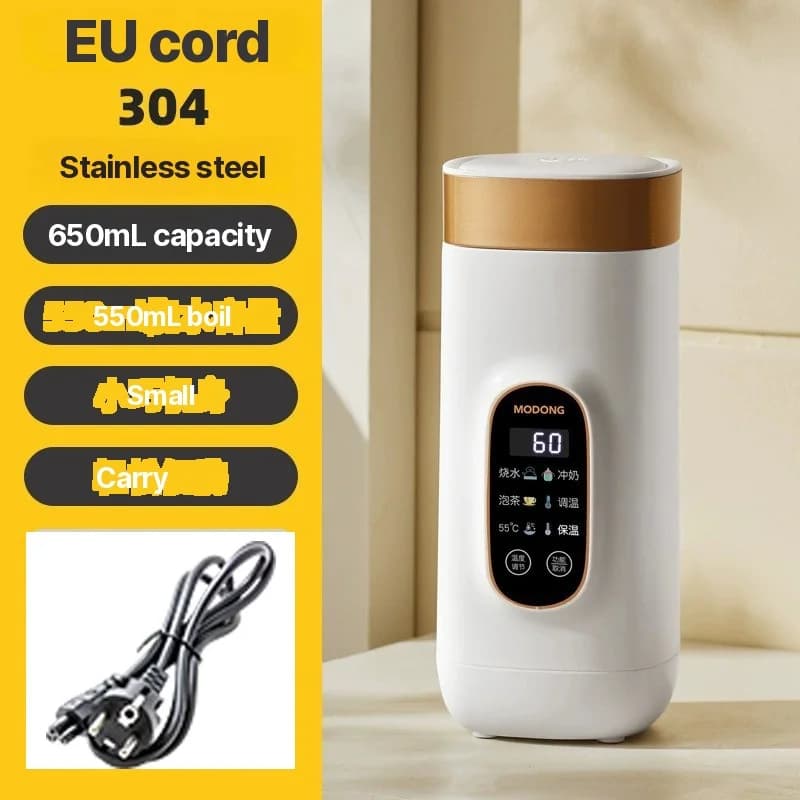 Taza calefactora eléctrica portátil 650ml con revestimiento 304 o 316