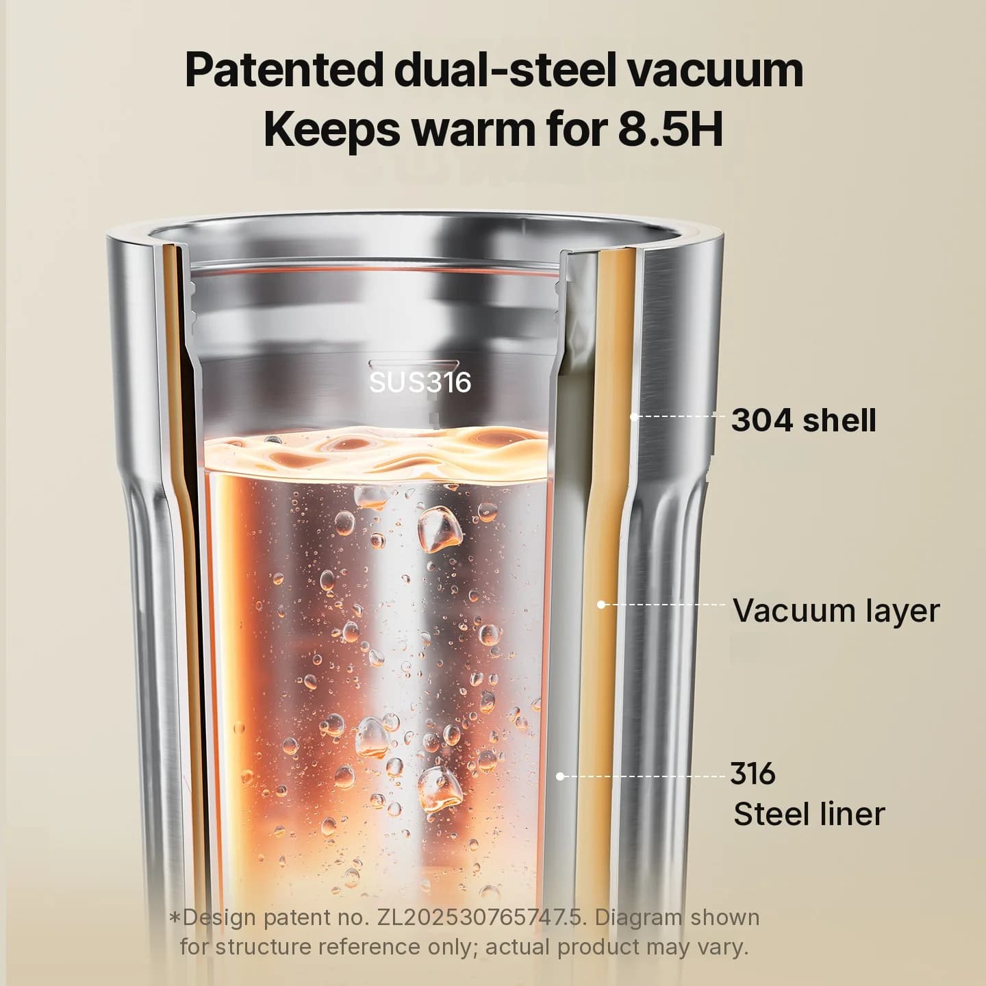 Vaso calentador eléctrico portátil, 400mL, 7 ajustes de temperatura