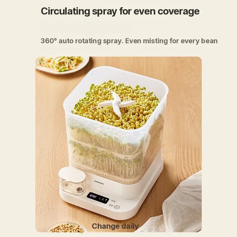 Germinador eléctrico para hogar 1,5 L 20 W 3 capas