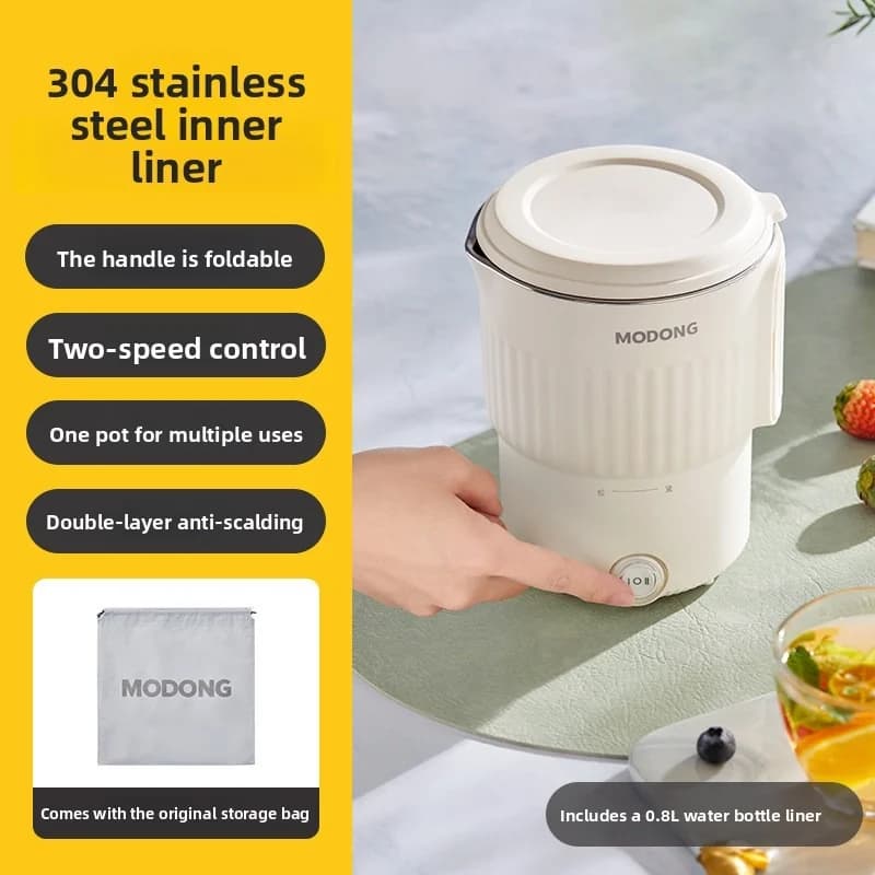 Taza hervidora eléctrica plegable de acero inoxidable