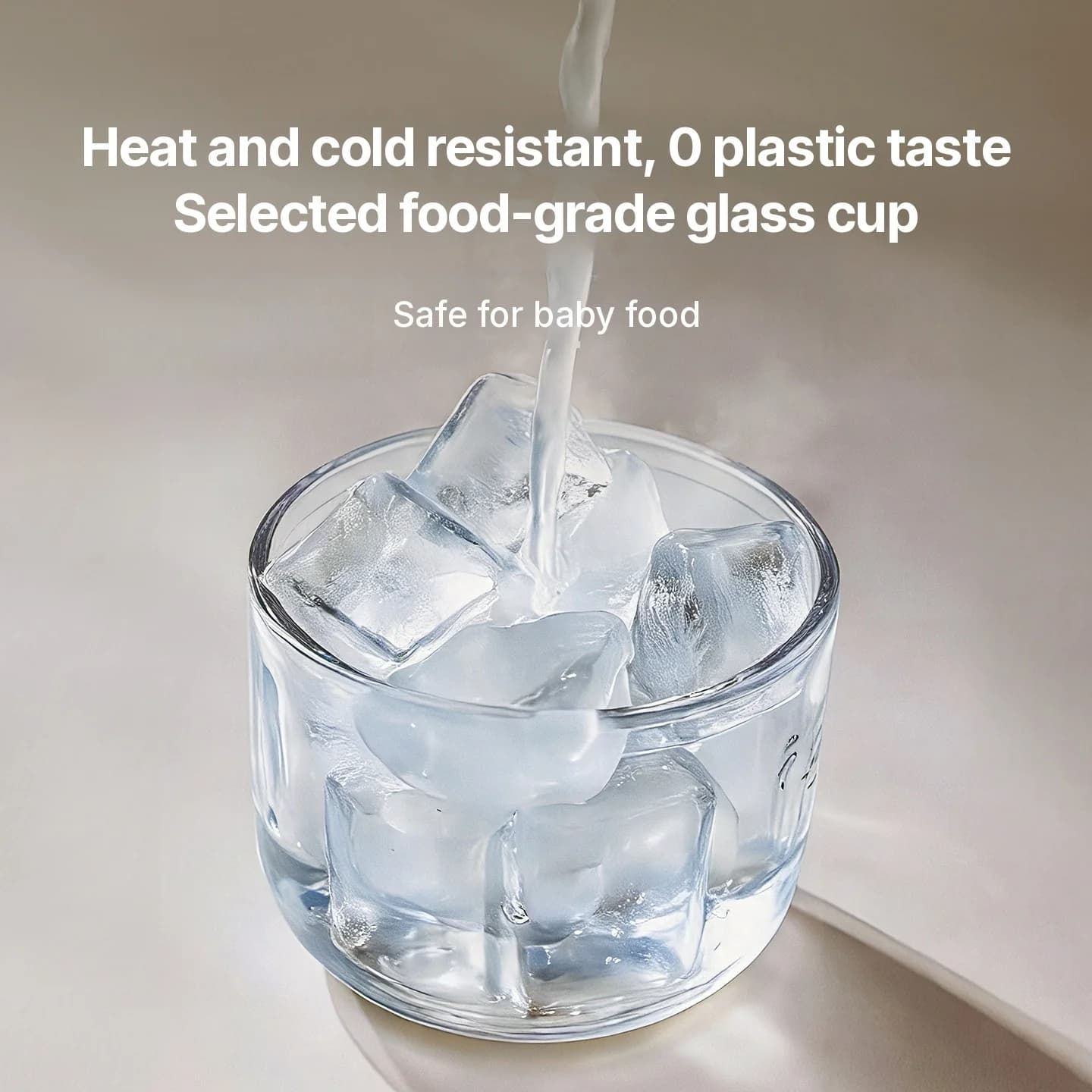 Procesador de Alimentos para Bebés Eléctrico, Vaso de Vidrio 300ml, 45W