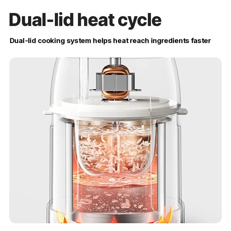 Preparador de comida para bebé con calentamiento, batido, vapor y molienda