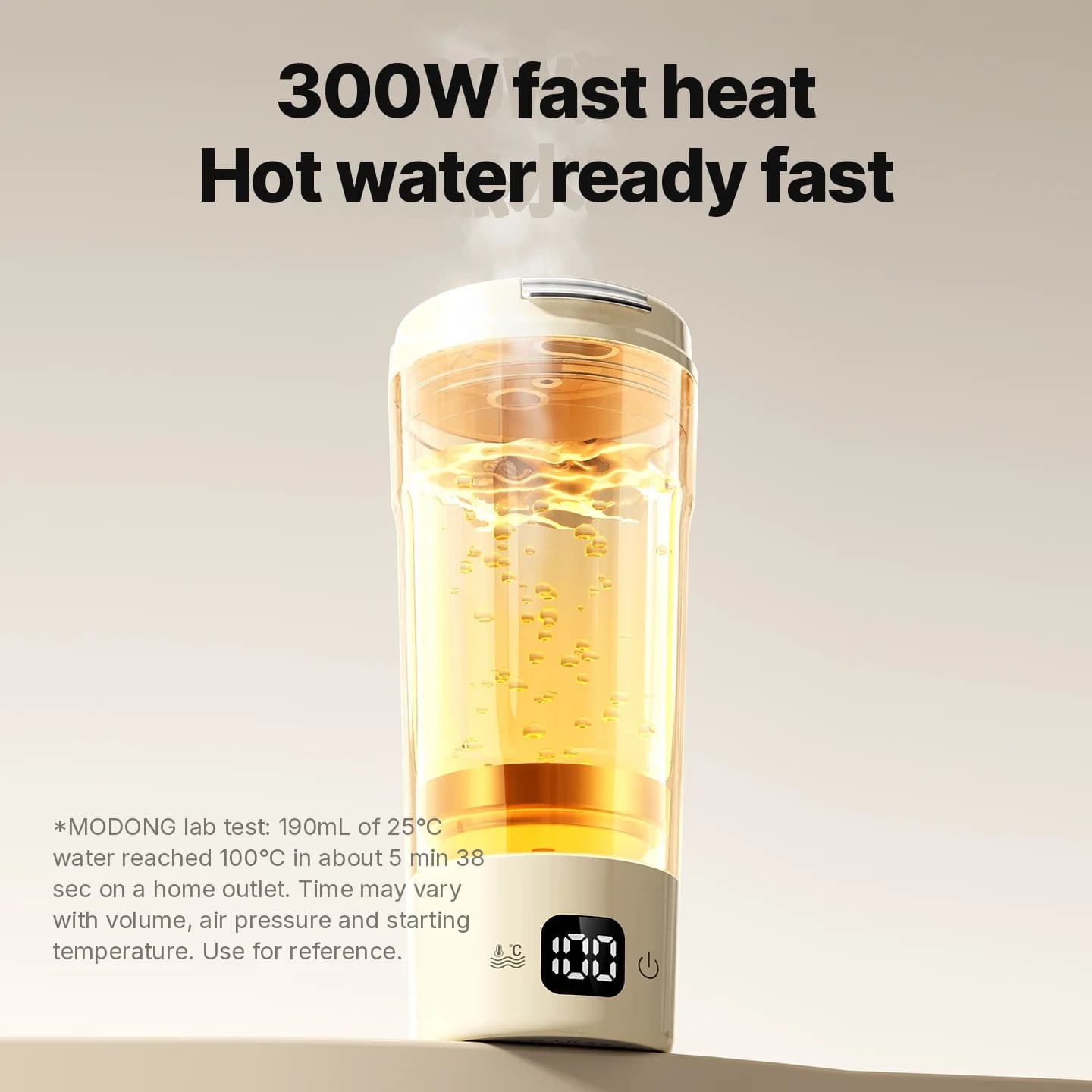 Vaso eléctrico portátil con 7 ajustes de temperatura
