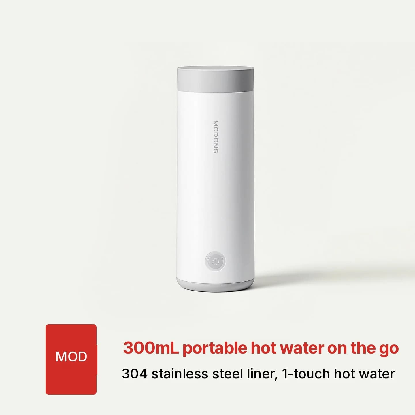 Vaso eléctrico portátil para calentar agua 304 acero inoxidable 300ml 220V