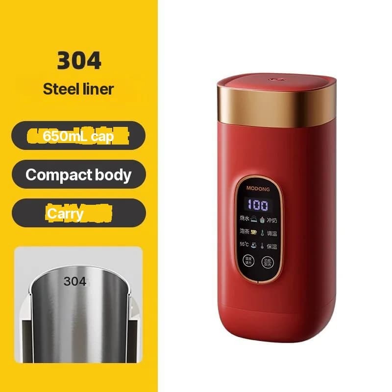 Taza eléctrica portátil con control de temperatura