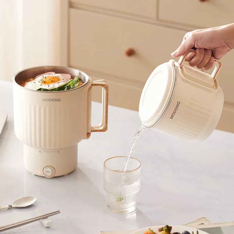 Taza hervidora eléctrica plegable de acero inoxidable