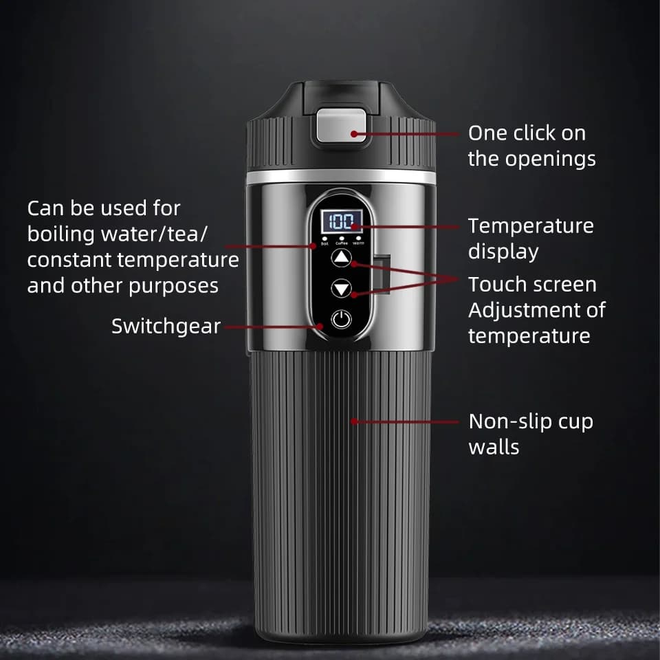 Vaso eléctrico calefactor de 500ml 12V/24V