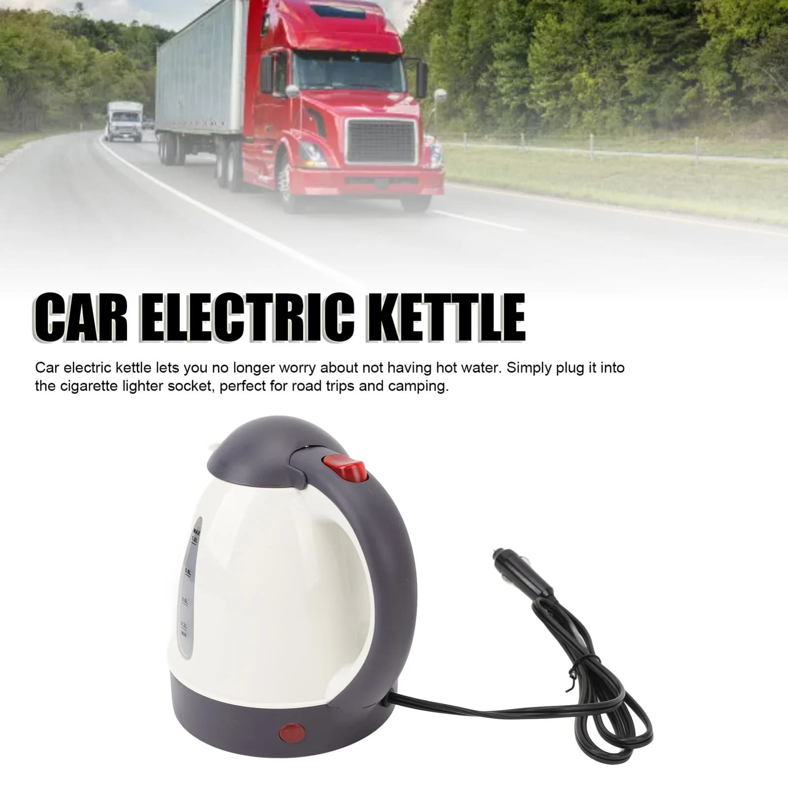 Hervidor eléctrico para coche 1L 12V/24V