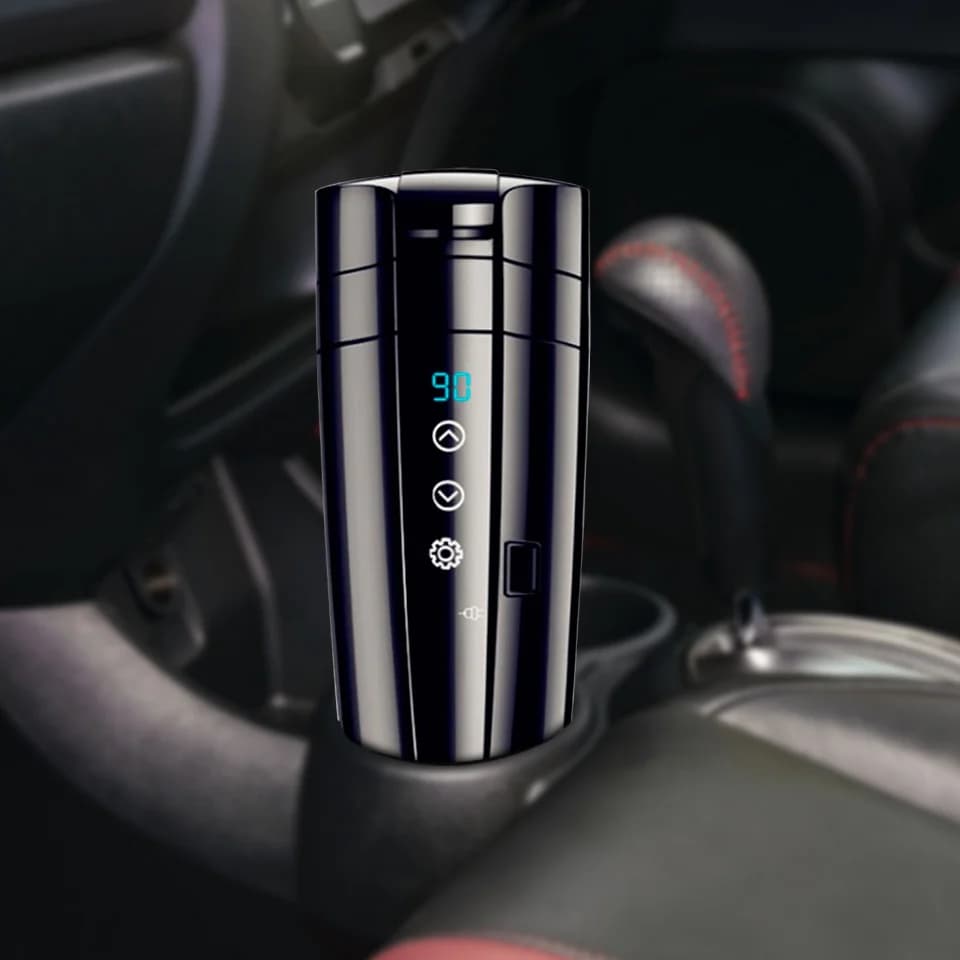 Taza térmica para coche con pantalla táctil 12V/24V