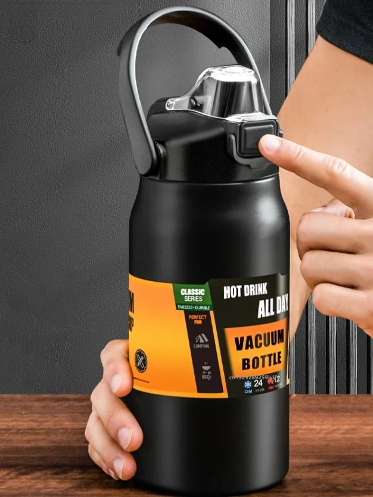 Termo deportivo grande con pajita 0.8-1.5L