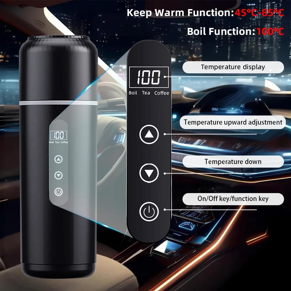 Vaso calefactor para coche 500ml 12V/24V