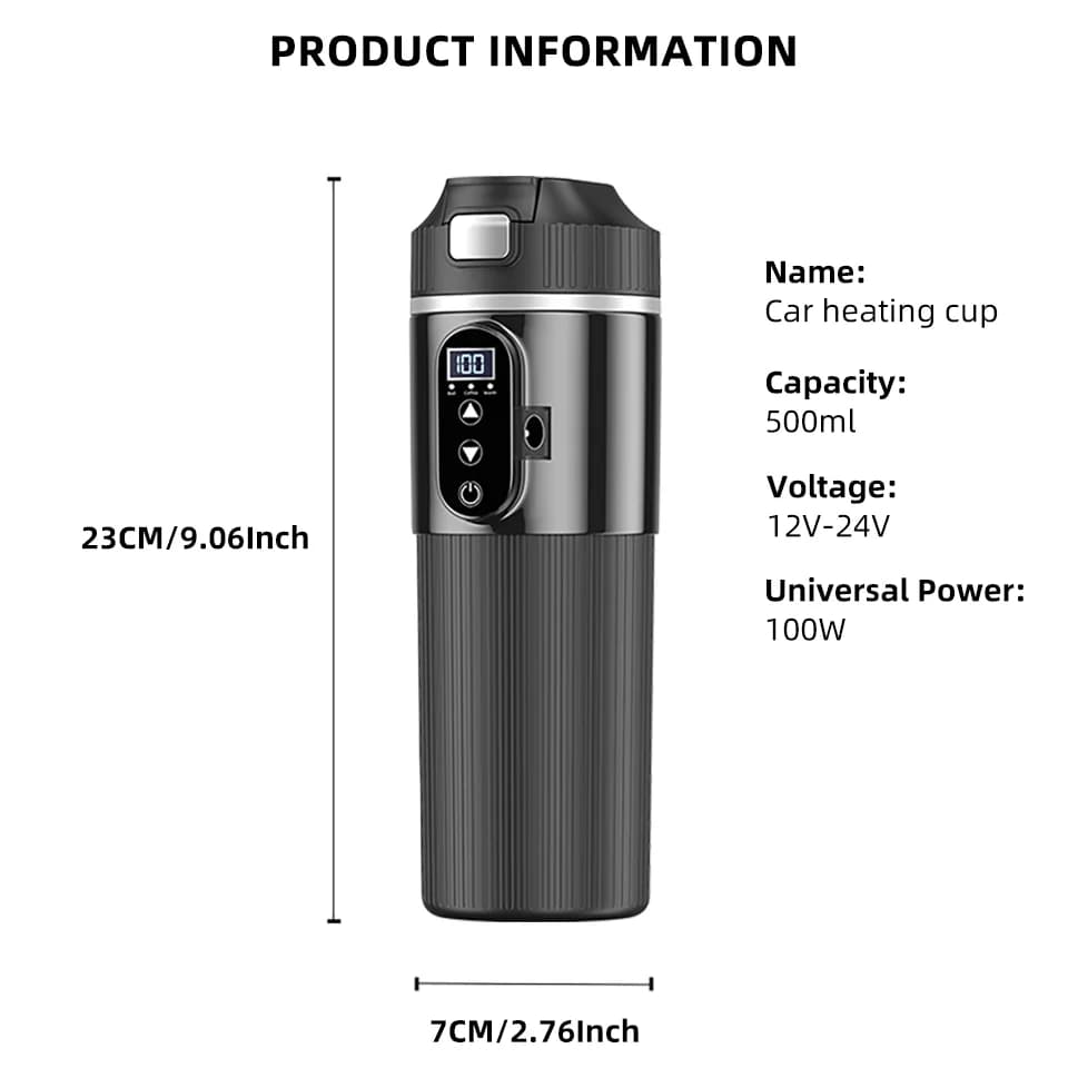 Vaso eléctrico calefactor de 500ml 12V/24V