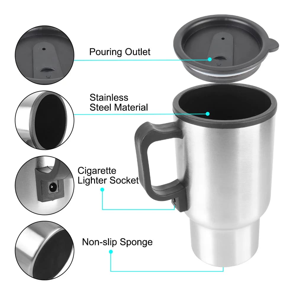 Hervidor eléctrico para coche de 450ml