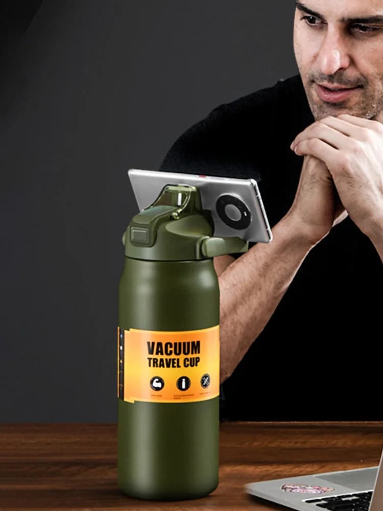 Vaso térmico de exterior con pajita 0.8-1.5L