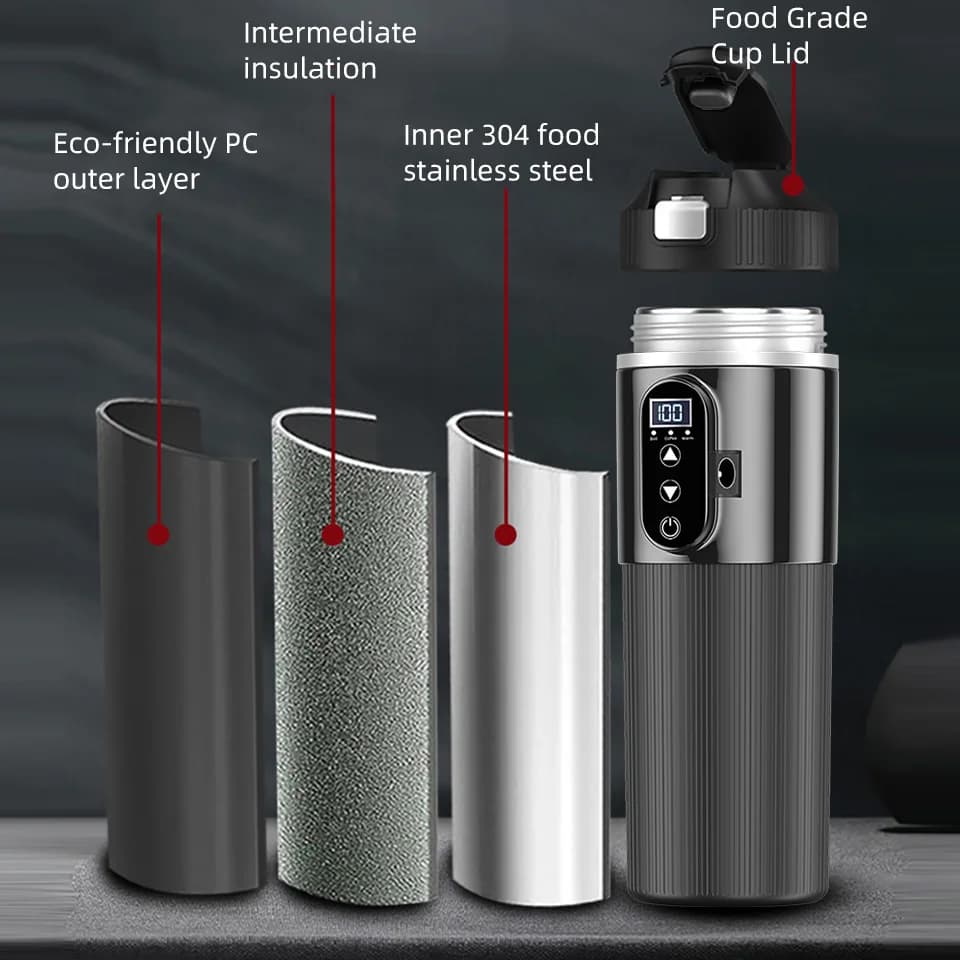 Vaso eléctrico calefactor de 500ml 12V/24V