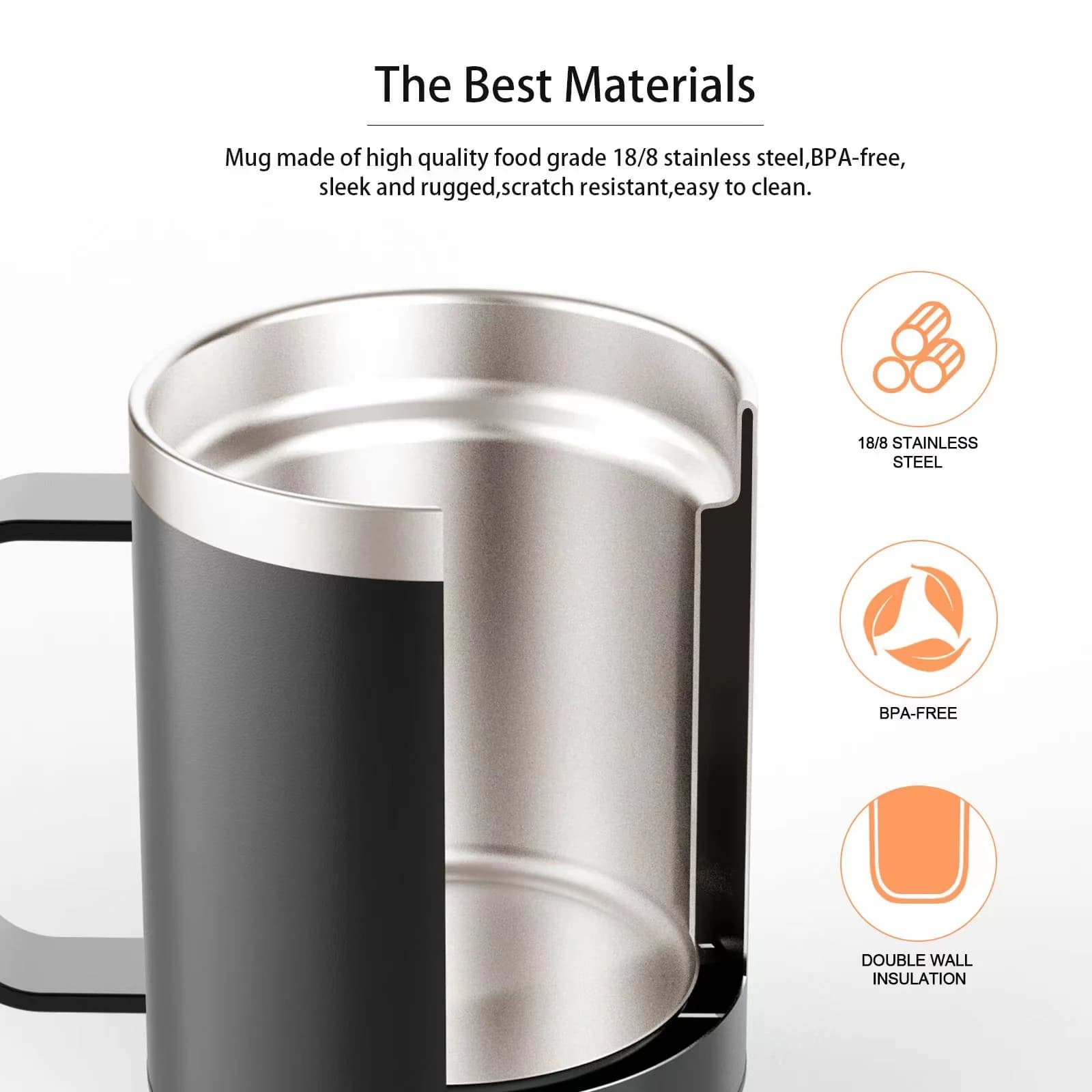 Taza de café calentada por USB de 12oz