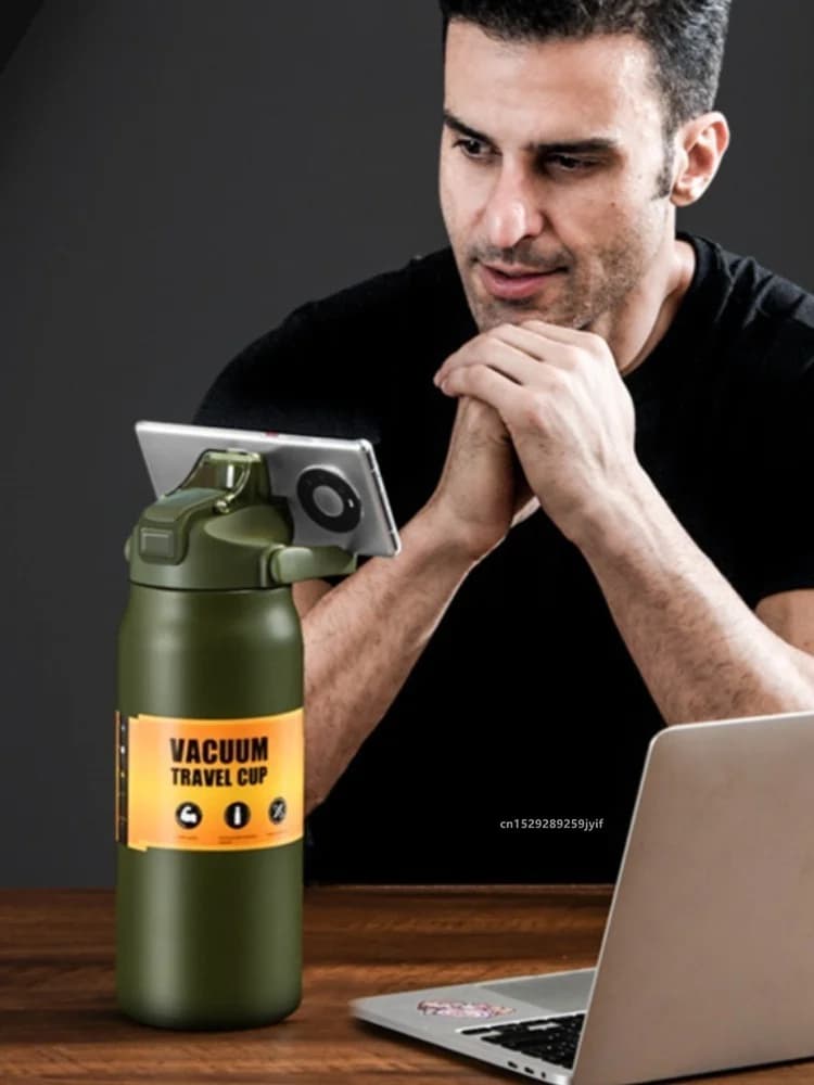 Termo deportivo grande con pajita 0.8-1.5L