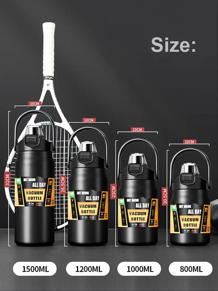Vaso térmico de exterior con pajita 0.8-1.5L