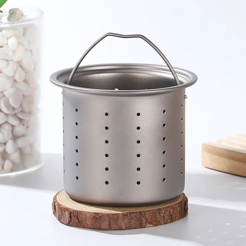 Taza infusora de té de titanio puro 450ml