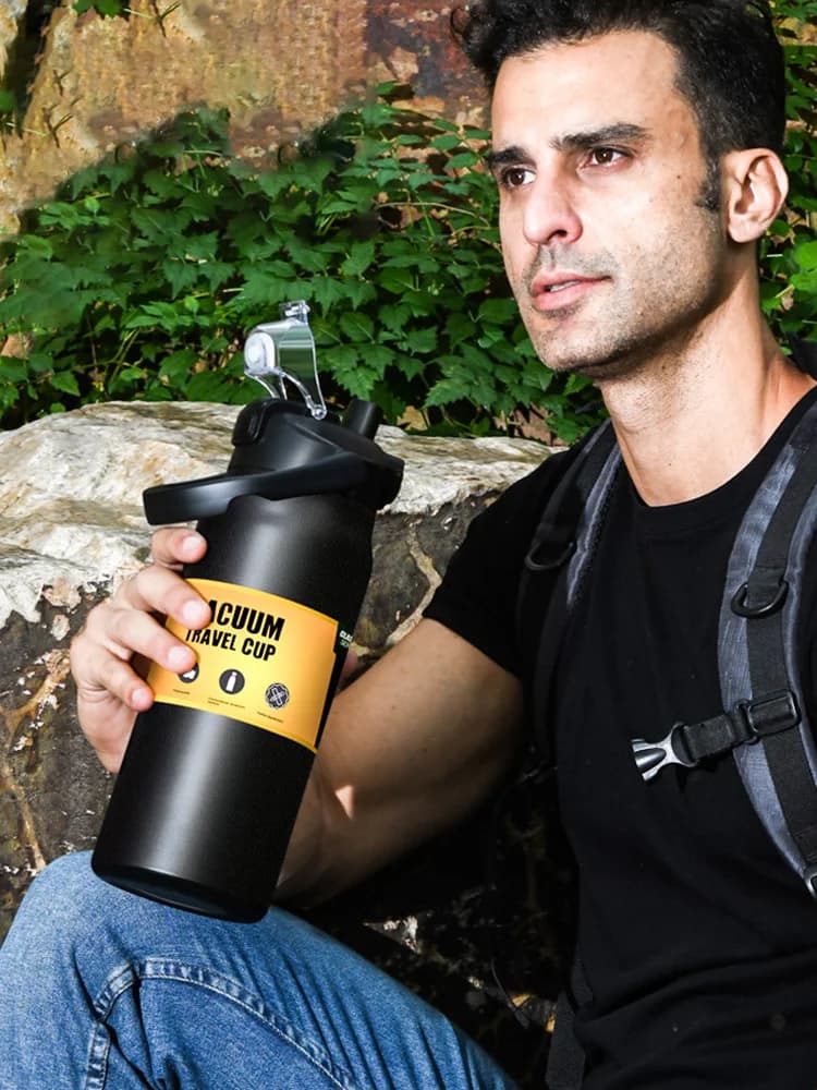 Vaso térmico de exterior con pajita 0.8-1.5L